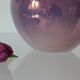 Iridescent glass ball vase, vintage, 1980