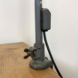 Industrial Grey Enamel Gooseneck Desk Lamp from Siemens, 1950s