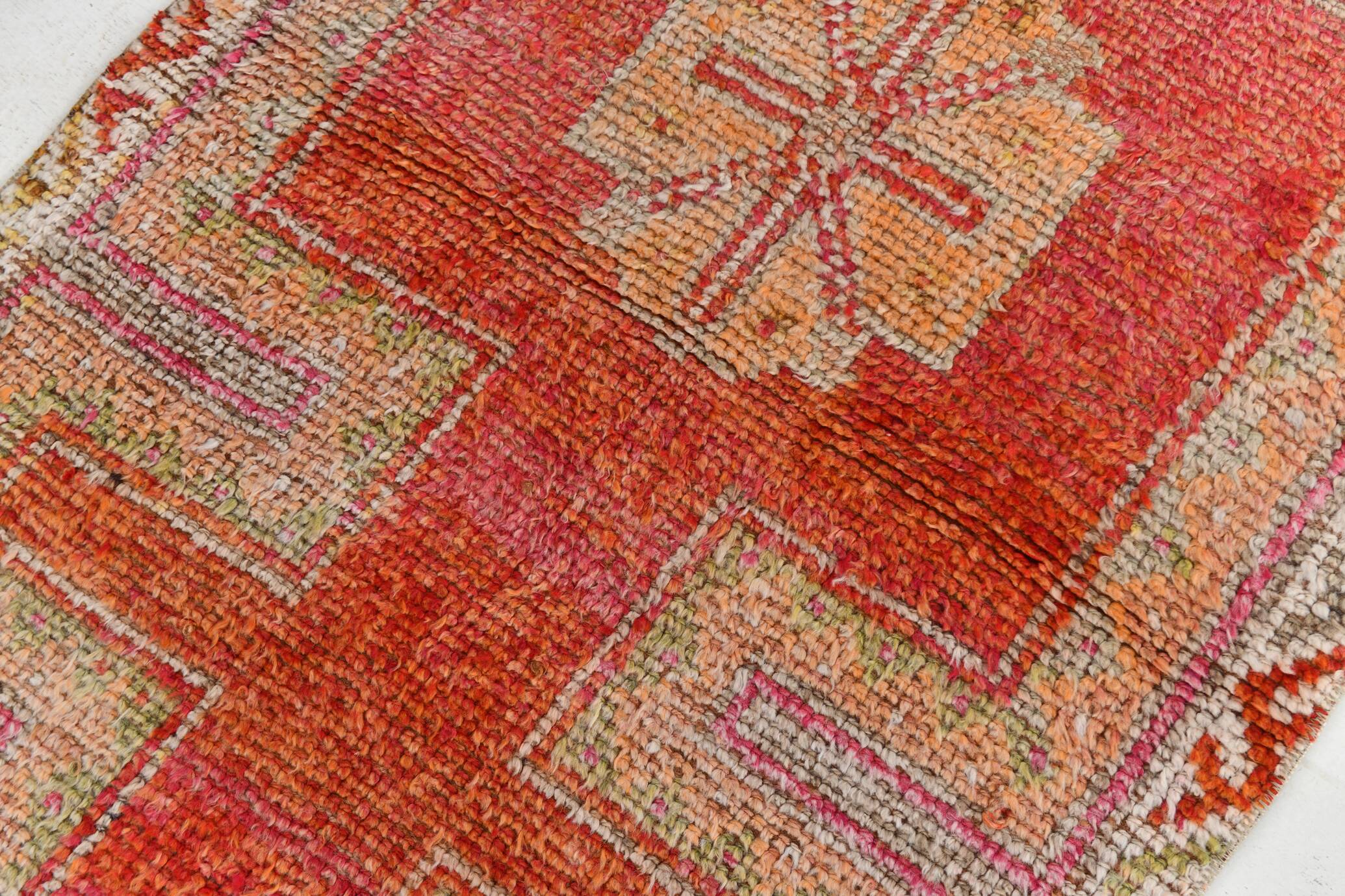 Turkish Vintage Runner Rug, 97x353 Cm