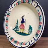 Hollow earthenware dish from Quimper HB