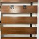 Teak wall coat rack and mirror, 60s, cloakroom