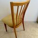 Lot of 6 old solid beech chairs, vintage design from the 60s, new fabric