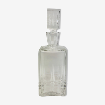 Vintage whiskey carafe in heavy crystal