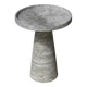 Silver travertine cone side table