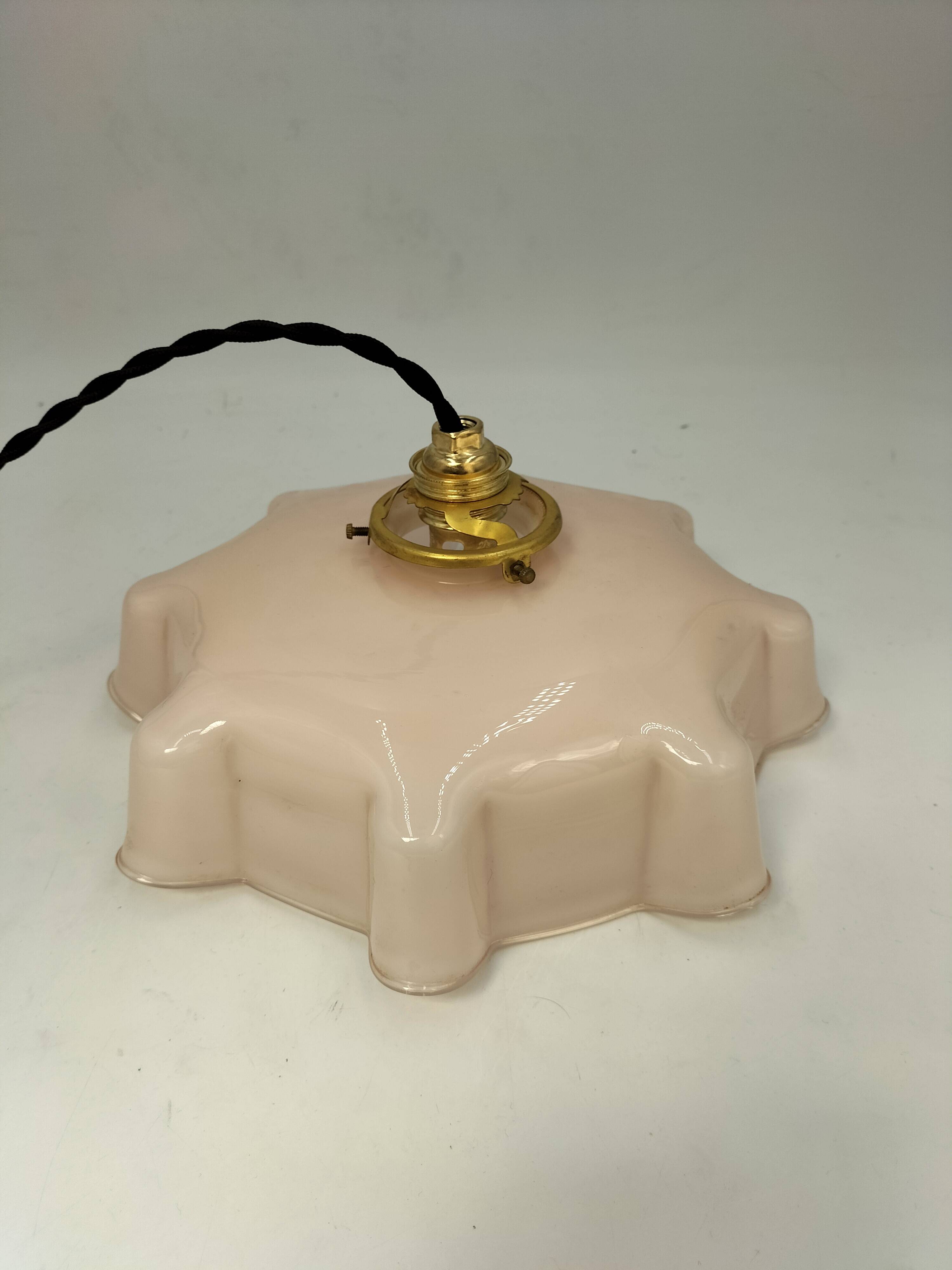 Pink opaline pendant light