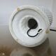 Imposante lampe italienne en céramique blanche tressée, années 70
