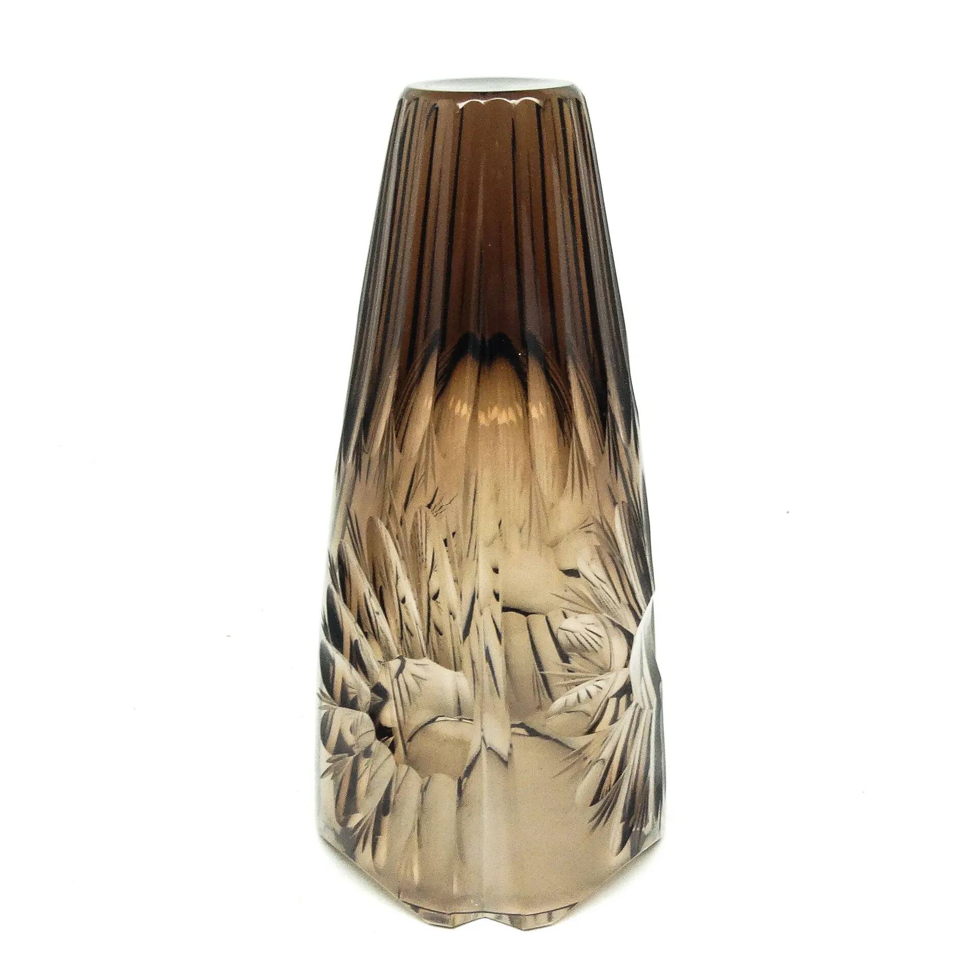 Art Deco vase, crystal, Moser, Czechoslovakia, 1930s