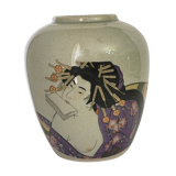 Japan polychrome vase and celadon XIX Naniwaya Okita Japan Nippon
