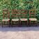 Set of 4 handcrafted rush chairs in solid oak.