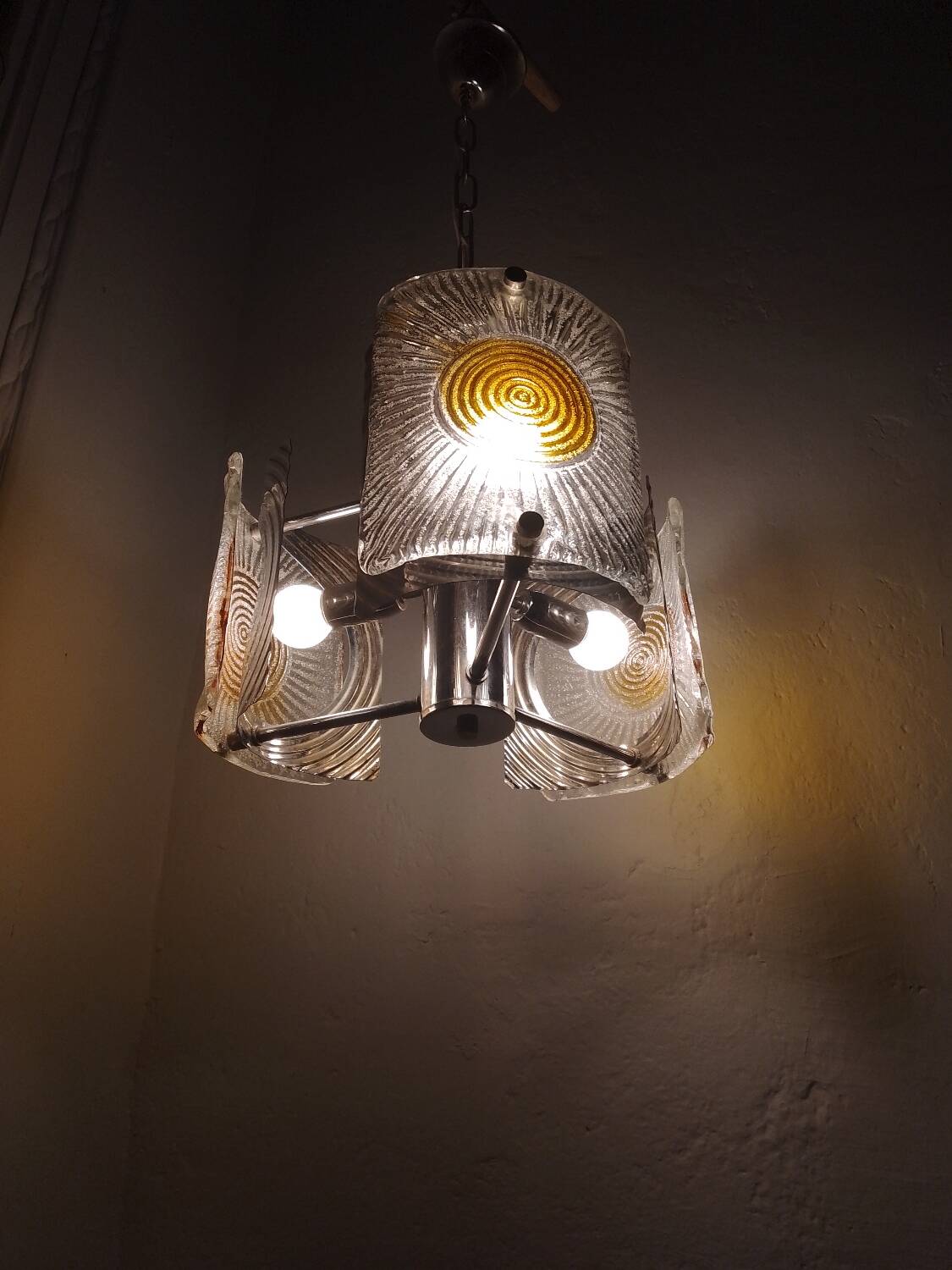 Murano glass pendant chandelier zuccheri mazzega ceiling light wine light fixture