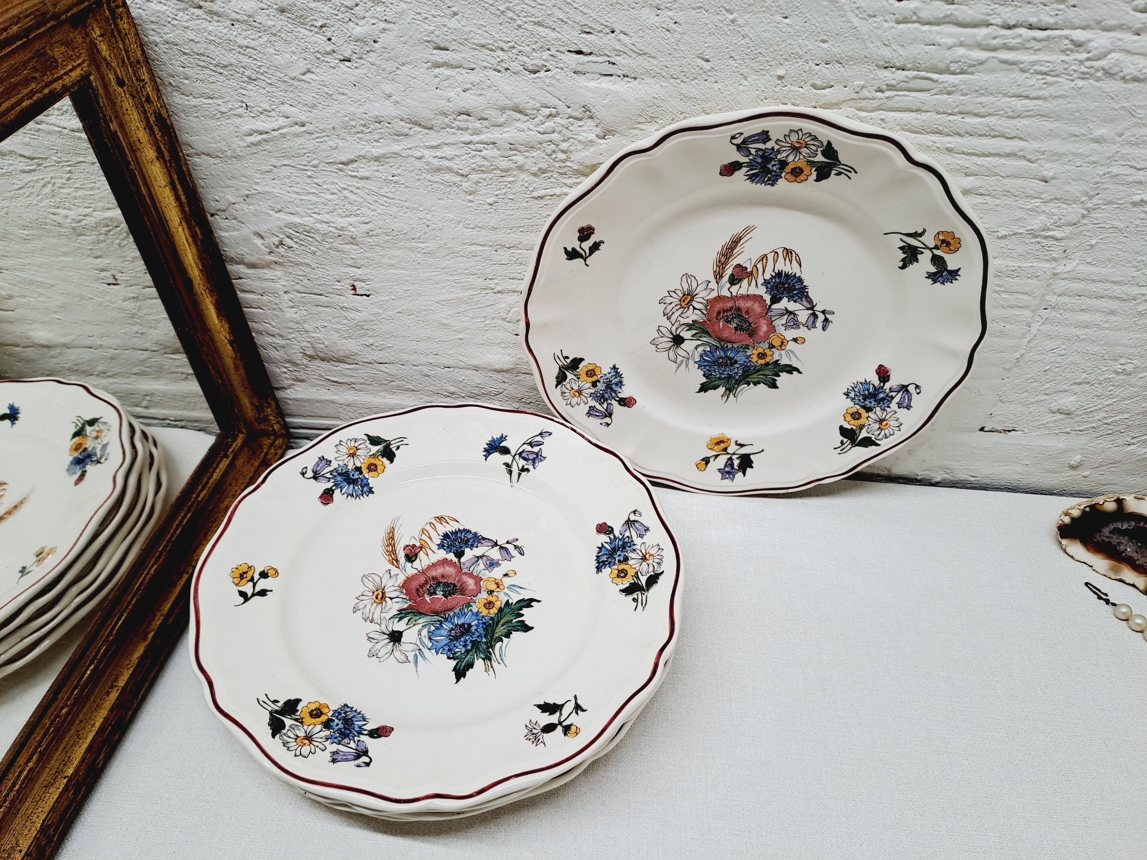 Set 6 assiettes dessert Sarreguemines