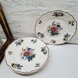 Set of 6 Sarreguemines dessert plates