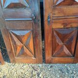 2 pairs of 19th century walnut doors