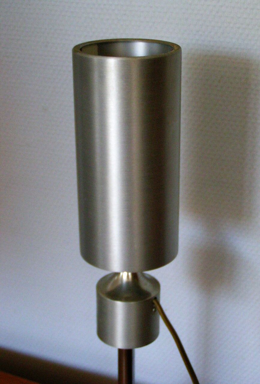 Brushed aluminum lamp 70s