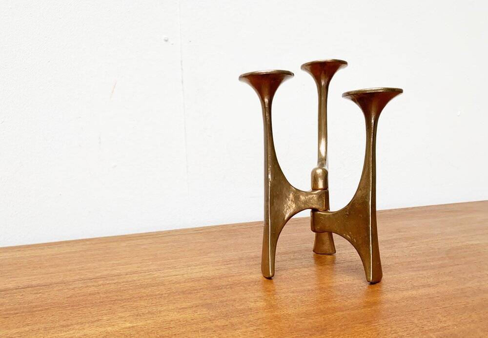 Mid-Century Brutalist Candleholder from Harjes, Germany, 1960s