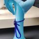 Large Murano Vase Floral Design, Opaline. Relief Ribbon Bow Decor