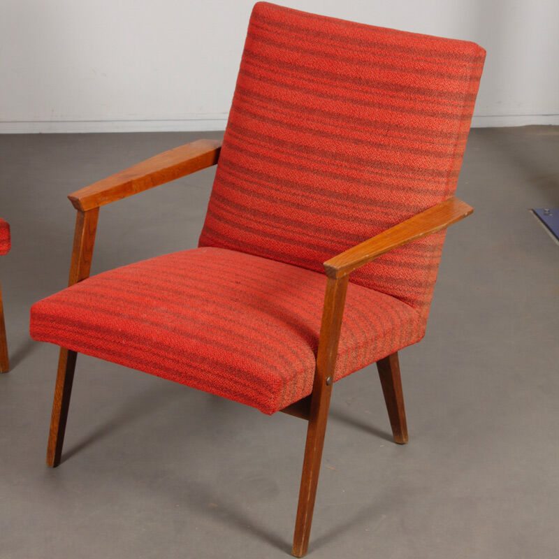Pair of wooden armchairs from the 1970s