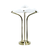 Lamp blown glass frosted around 1940 brass