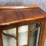 Walnut chippendale showcase - 1930s