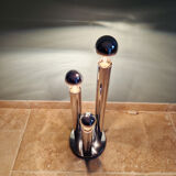 Large Space Age table lamp in chrome metal, Gaetano Sciolari, 1970.