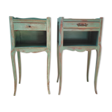 Pair of patinated bedside tables