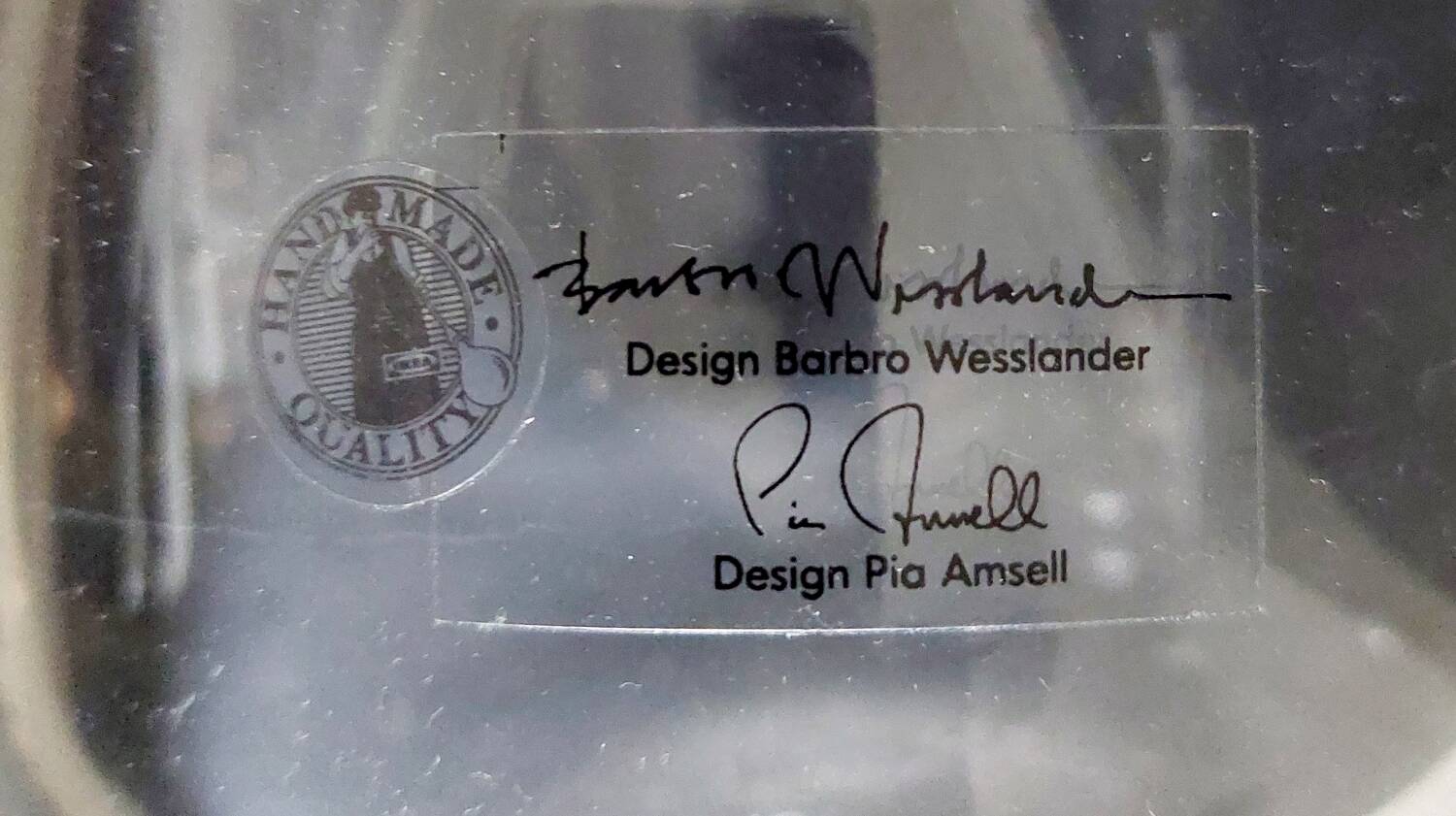 Blown glass designer vase