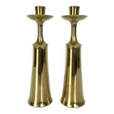 Pair of Scandinavian brass candle holders Jens Harald Quistgaard Dansk Design Denmark 1960-70