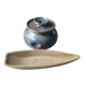 Vintage glazed stoneware set signed Béceleuf