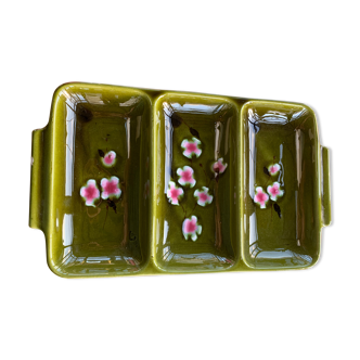 Servant 3 compartments poet Laval ceramic enamelled France vintage and collector
