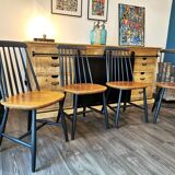 Series of 4 Scandinavian chairs