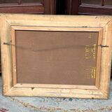 Landscape "Where time passes slowly." Oil on wood panel.