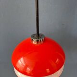 Peill & Putzler vintage orange glass pendant lamp