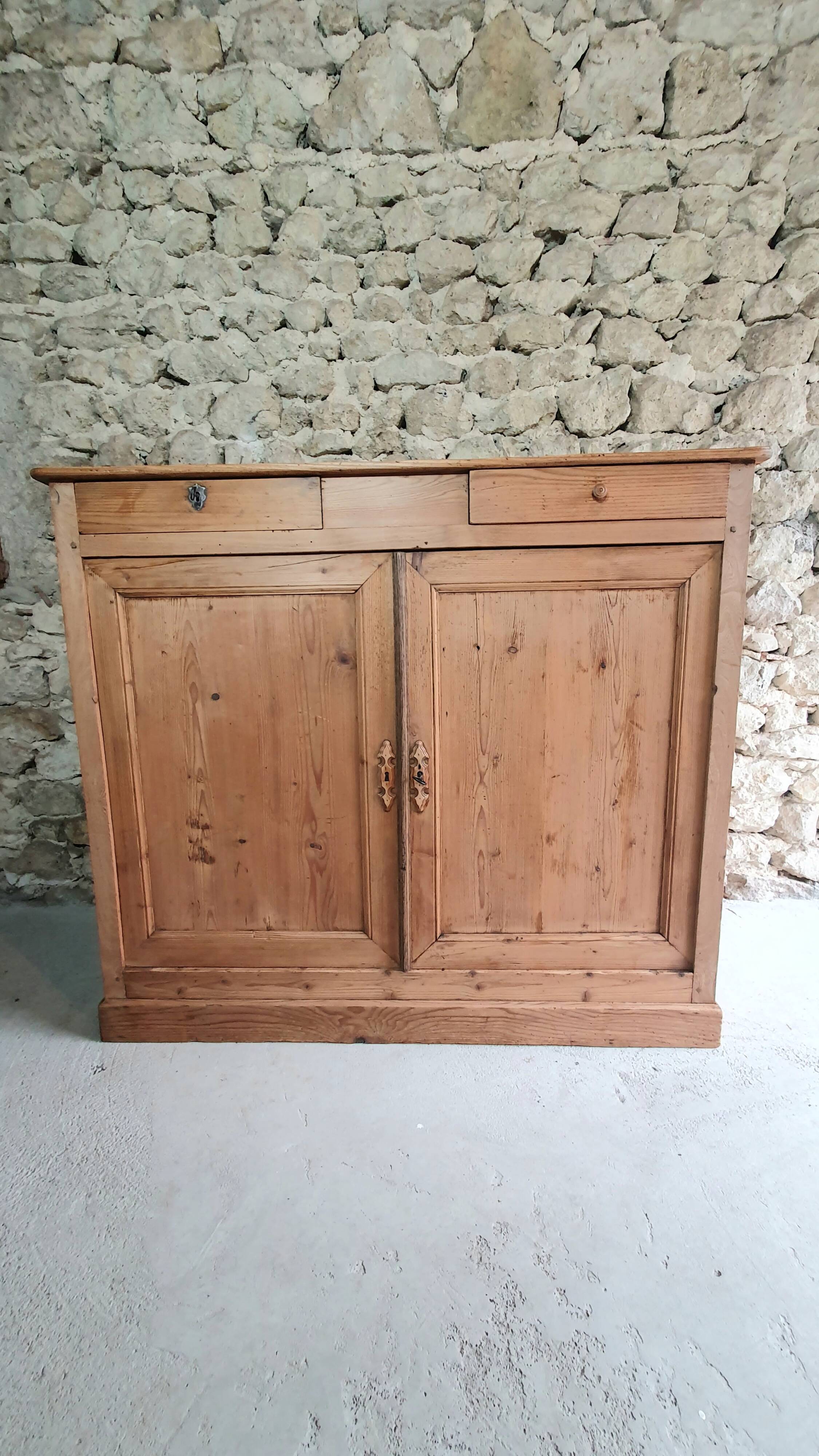Antique pine sideboard, France