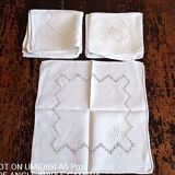 Old damask table linen - monogrammed