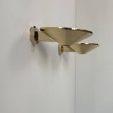 Paire d'appliques murales laiton massif, France, 1970