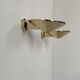 Pair of solid brass wall sconces, France, 1970.