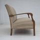 1950s, Danish 2-seater sofa, beige furniture wool fabric, beech wood legs.