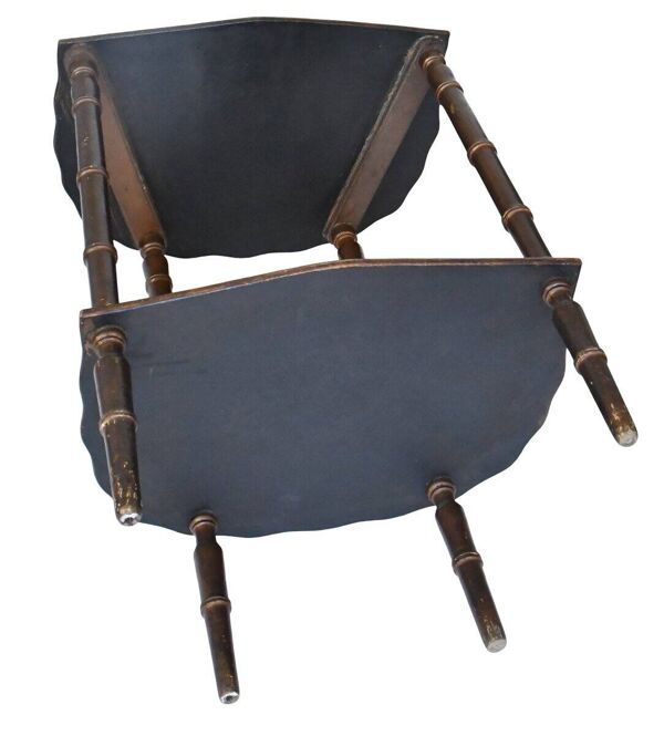 Sellette en bois à décor peint