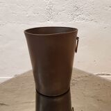 Leather basket by Carl Aubock, 1950s Werkstätte Carl Auböck