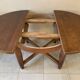 Vintage extendable wooden table from the 50s with independent extension