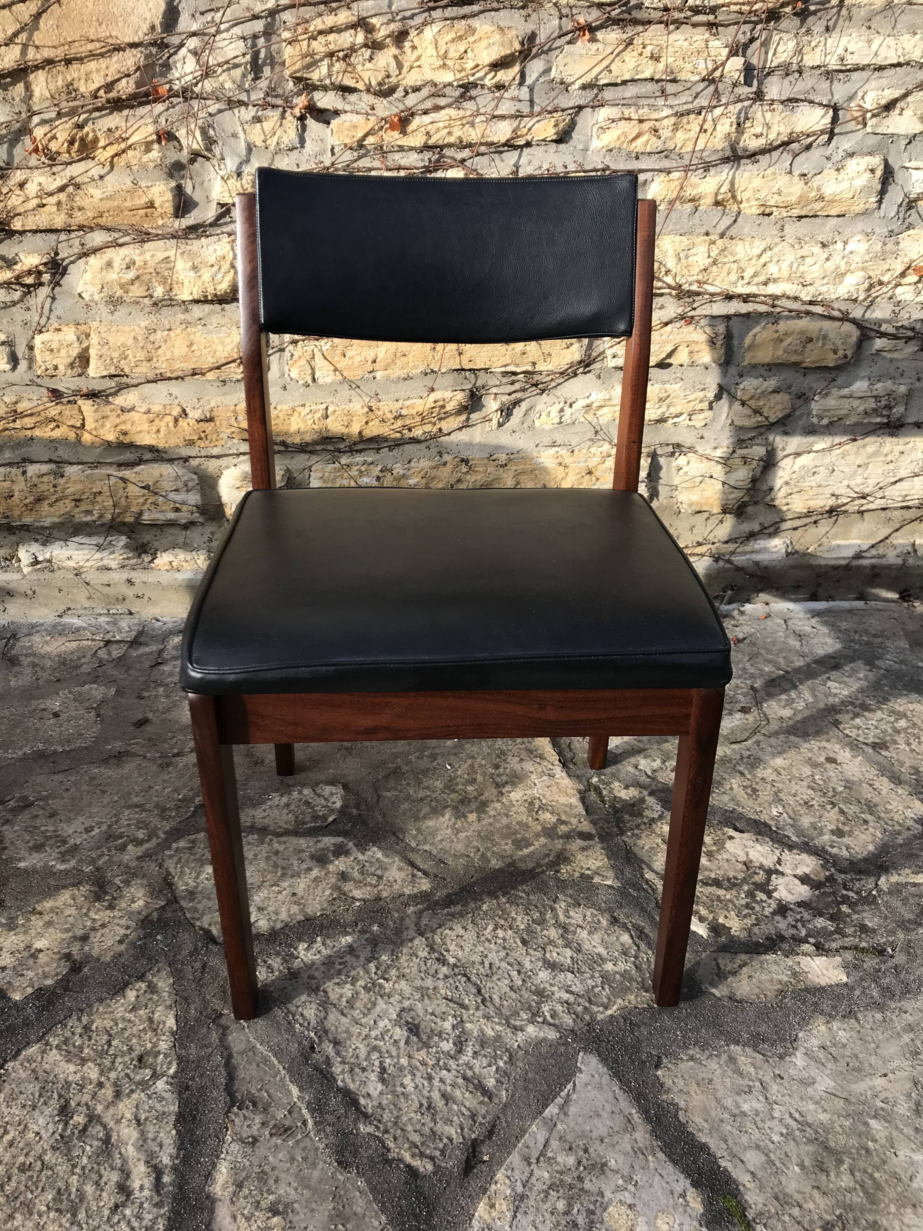 Wooden chair and skai