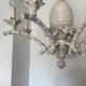 Large Hollywood Regency pineapple chandelier, 1980s