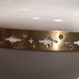 Suspension circa art déco opaline