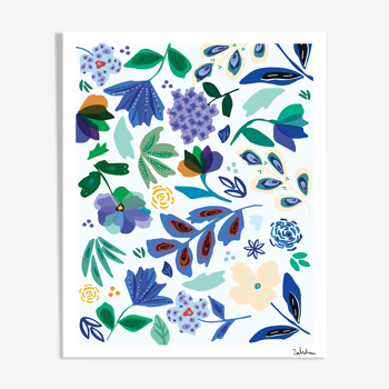 Tirage "Jardin Bleu"