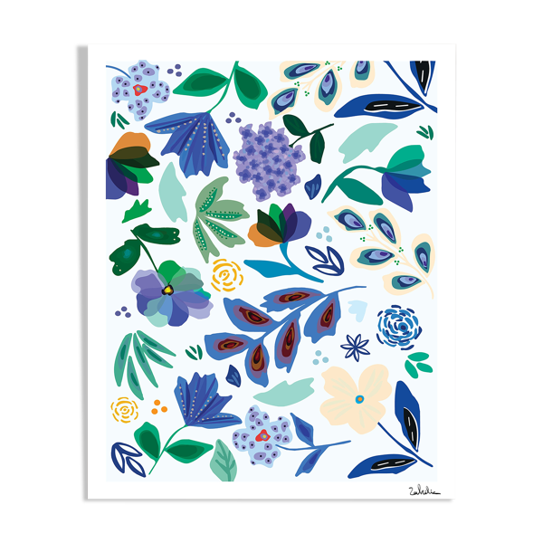 Tirage "Jardin Bleu