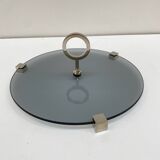 Glass and chrome presentation tray