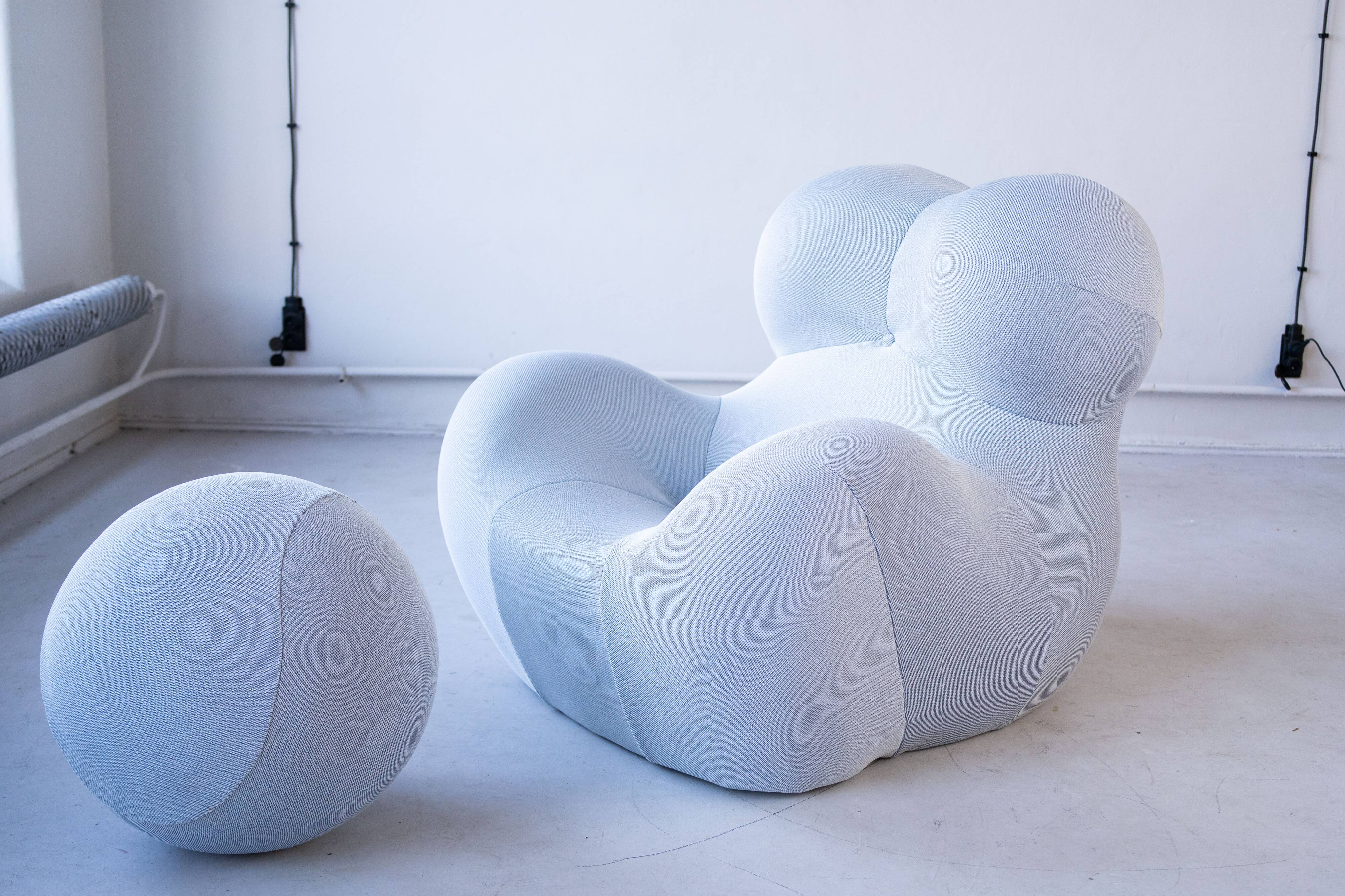 Italian Big Mama Up Chair & Ottoman attributed to Gaetano Pesce for B&B Italia, 2000, Set of 2