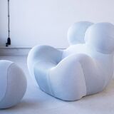 Italian Big Mama Up Chair & Ottoman attributed to Gaetano Pesce for B&B Italia, 2000, Set of 2