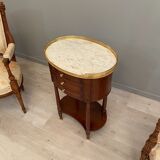 Chiffonniere table shaped drum in mahogany style louis xvi