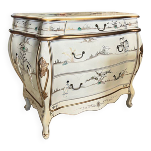 Commode chinoise laquée - ivoire